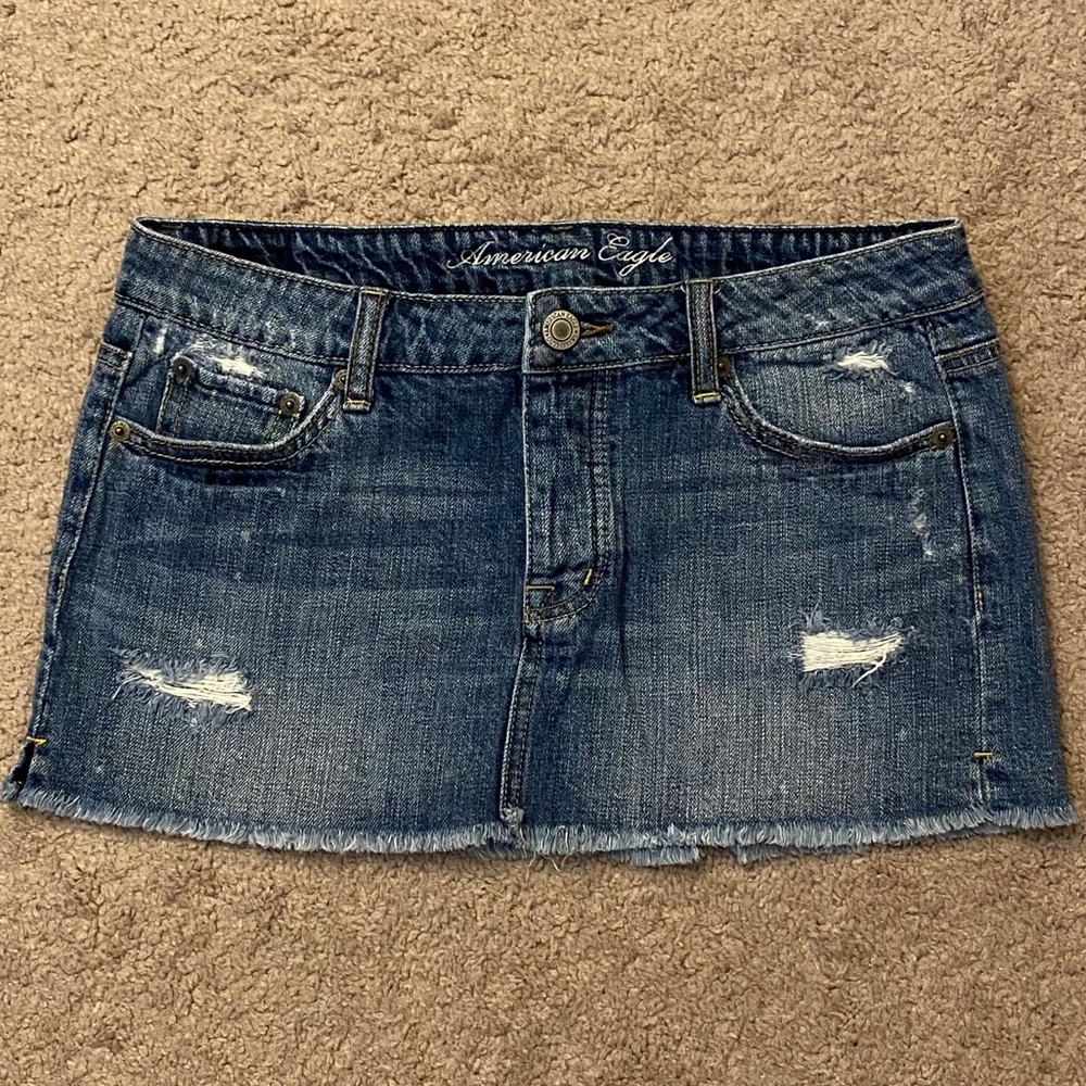 American eagle jean skirt